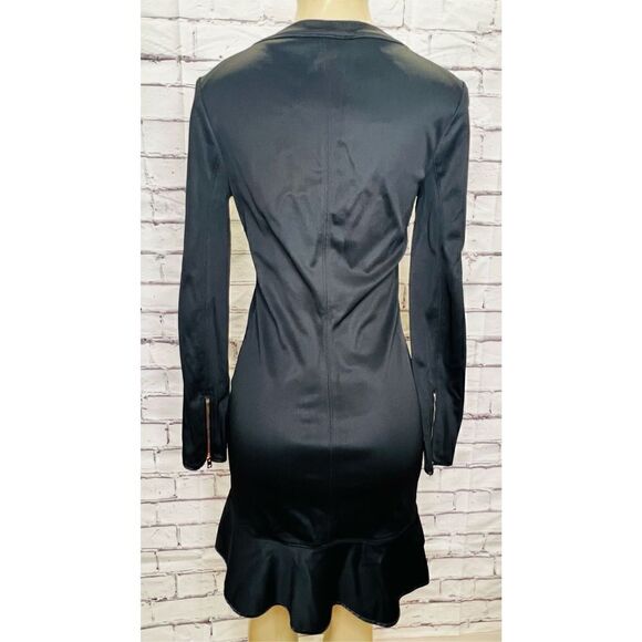 Rag & Bone Womens Black Scoop Neck Long Sleeve Flare Hem Sheath Dress Size 8 - Picture 4 of 8